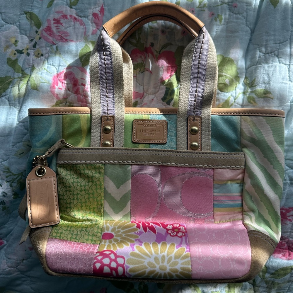 Coach Y2K Multi-Colored Canvas Mini Tote